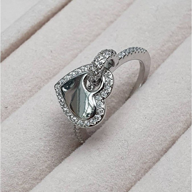 Дамски сребърен пръстен "Сърце" | SR3763