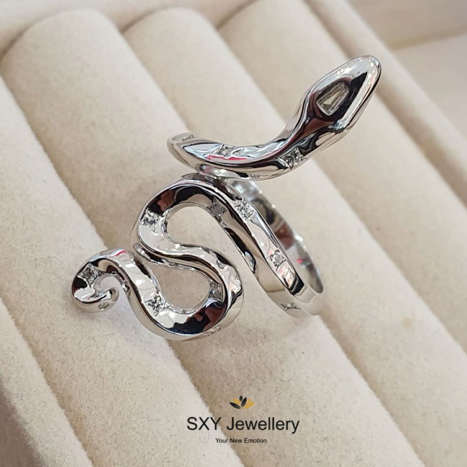 Дамски сребърен пръстен "Змия" | SR3713