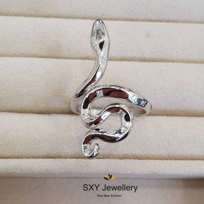 Дамски сребърен пръстен "Змия" | SR3713